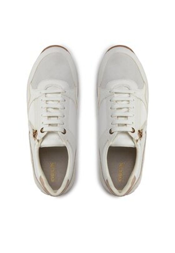 Geox Sneakersy D Bulmya D36NQB 05422 C1002 Biały. Kolor: biały. Materiał: skóra