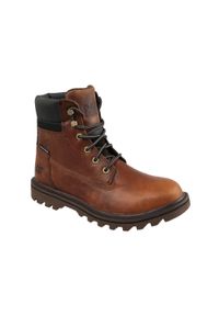 CATerpillar - Buty do chodzenia męskie Caterpillar Cat Deplete WP Watwerproof. Wysokość cholewki: za kostkę. Zapięcie: sznurówki. Kolor: czarny, brązowy, wielokolorowy. Materiał: tkanina, skóra, syntetyk, materiał. Szerokość cholewki: normalna. Sport: turystyka piesza #1