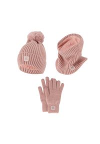 HEAT KEEPER - Zestaw Damski Rękawiczki/Czapka/Chusta. Kolor: różowy. Materiał: poliakryl. Sezon: zima. Styl: sportowy #1
