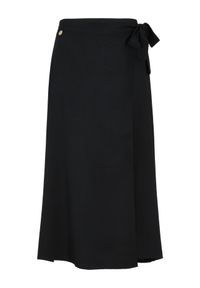 Ochnik - Długa czarna spódnica z zakładką. Kolor: czarny. Materiał: wiskoza. Długość: długie #3