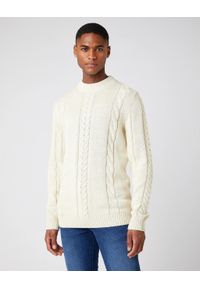 Wrangler - MĘSKI SWETER WRANGLER HEMP KNIT NATURAL ECRU W8C1QXC03