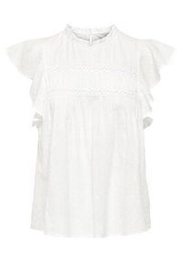 only - ONLY Bluzka Katti 15337637 Biały Regular Fit. Kolor: biały. Materiał: bawełna #5