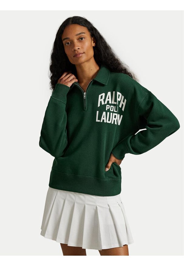 Polo Ralph Lauren Bluza 211971753003 Zielony Relaxed Fit. Typ kołnierza: polo. Kolor: zielony. Materiał: bawełna