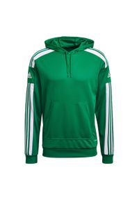 Adidas - Bluza piłkarska męska adidas Squadra 21 Hoodie. Kolor: wielokolorowy, biały, zielony. Sport: piłka nożna