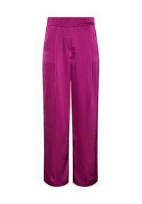 Pieces Spodnie materiałowe 17143555 Fioletowy Wide Leg. Kolor: fioletowy. Materiał: syntetyk