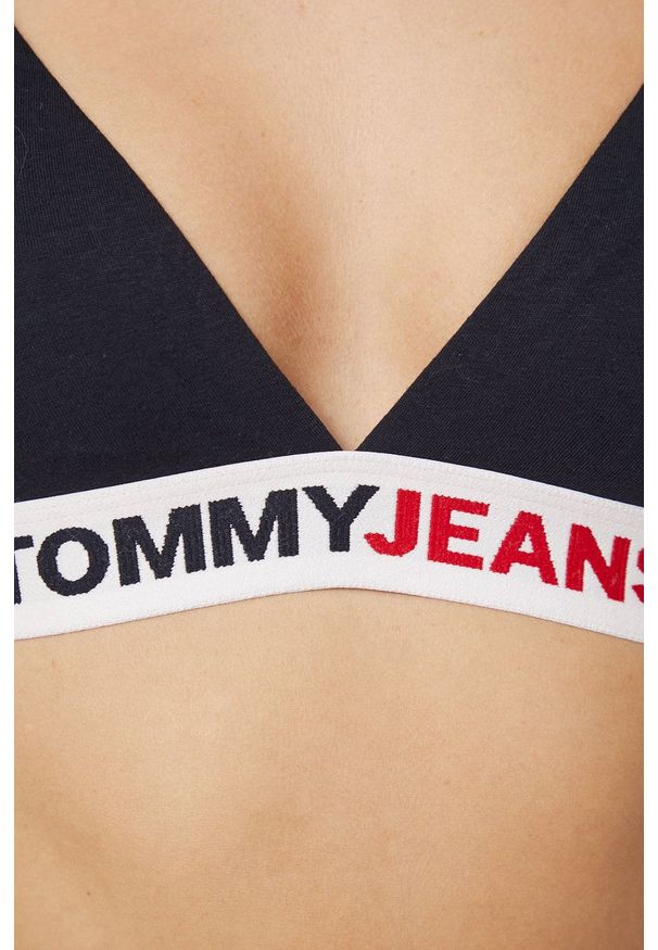 TOMMY HILFIGER - Tommy Hilfiger biustonosz kolor granatowy. Kolor: niebieski. Materiał: poliester. Rodzaj stanika: odpinane ramiączka