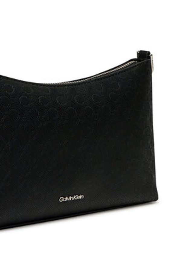 Calvin Klein Torebka Ck Must Aop Conv Logo Jqd Strap LV04F3099G Czarny. Kolor: czarny. Materiał: skórzane