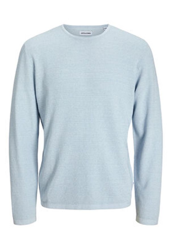 Jack & Jones Sweter George 12268279 Błękitny Regular Fit. Kolor: niebieski. Materiał: bawełna