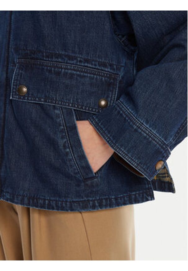 Polo Ralph Lauren Kurtka jeansowa 211971233001 Niebieski Oversize. Typ kołnierza: polo. Kolor: niebieski. Materiał: bawełna