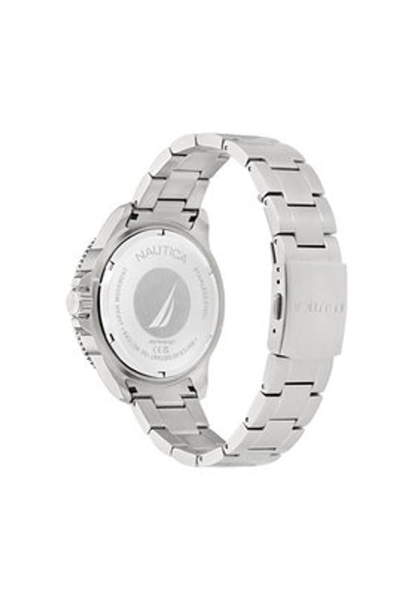 Nautica Zegarek Nct Windrose NAPWRF407 Srebrny. Kolor: srebrny