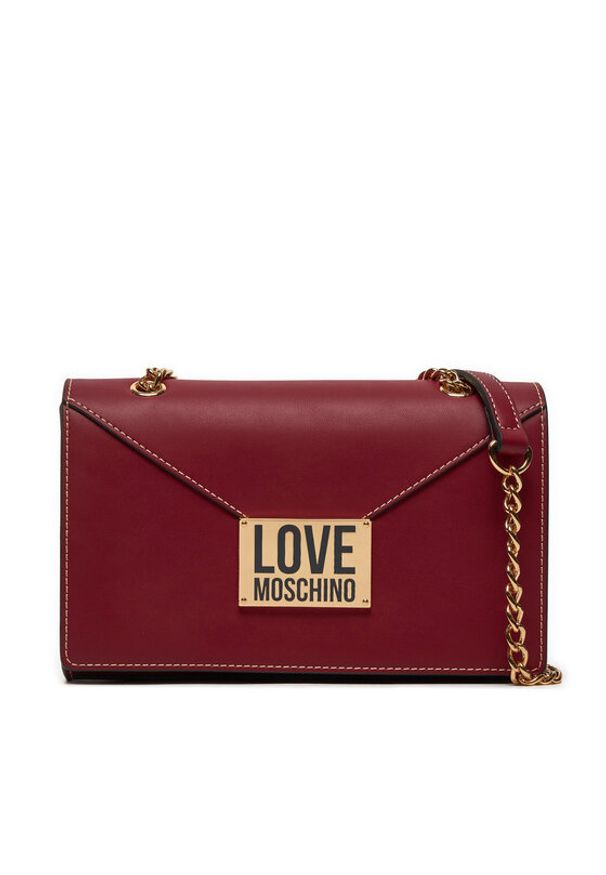 Love Moschino - LOVE MOSCHINO Torebka JC4073PP1LLG155A Bordowy. Kolor: czerwony. Materiał: skórzane