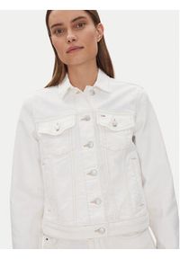 Tommy Jeans Kurtka jeansowa Classic Trucker Jacket Bi8194 DW0DW20121 Biały Regular Fit. Kolor: biały. Materiał: bawełna