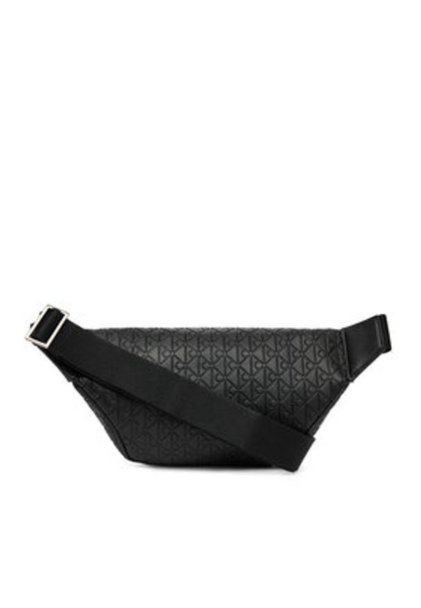 Calvin Klein Saszetka nerka Emblem Emboss Waistbag LV04D3205G Czarny. Kolor: czarny. Materiał: skóra