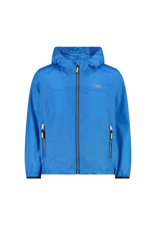 Wodoodporna kurtka z kapturem dla dzieci CMP. Typ kołnierza: kaptur. Kolor: zielony, niebieski, wielokolorowy, czarny. Styl: sportowy. Sport: turystyka piesza