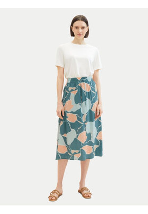 Tom Tailor Spódnica midi 1040348 Zielony Regular Fit. Kolor: zielony. Materiał: wiskoza