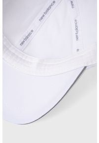 New Balance czapka z daszkiem LAH21103WT kolor biały z nadrukiem. Kolor: biały. Materiał: materiał. Wzór: nadruk #3