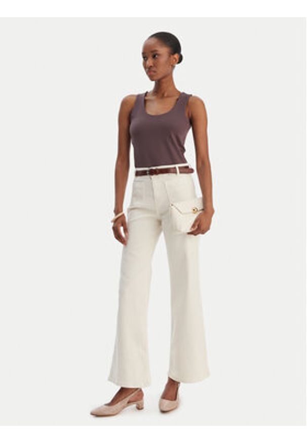 Marella Top Tiglio 2615941051 Brązowy Slim Fit. Kolor: brązowy. Materiał: syntetyk