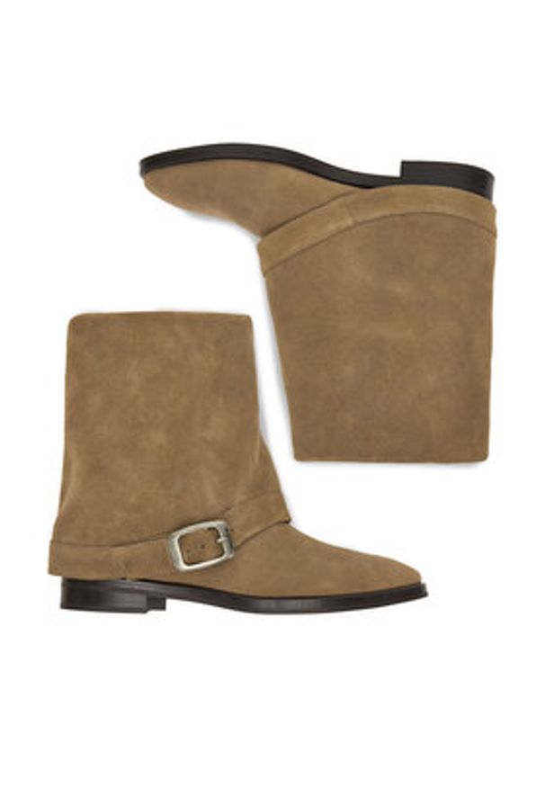 G-Star RAW - G-Star Raw Botki EO-UMIT-LT24198D-601 Beżowy. Kolor: beżowy. Materiał: skóra, zamsz