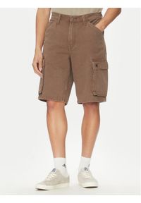 Levi's® Szorty jeansowe 478™ 001GU-0003 Brązowy Baggy Fit. Kolor: brązowy. Materiał: bawełna