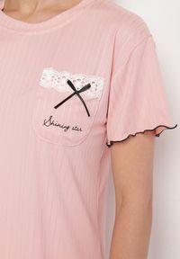 Born2be - Beżowy Komplet Piżamowy T-shirt i Spodnie Milarunea. Kolekcja: plus size. Kolor: beżowy #5