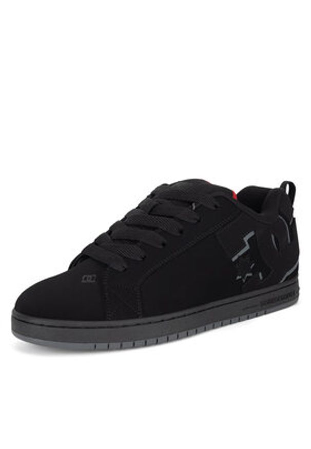 DC Shoes Sneakersy COURT GRAFFIK 300529-BLR Czarny. Kolor: czarny. Materiał: nubuk, skóra