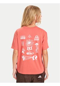 Quiksilver T-Shirt Standard EQWZT03197 Bordowy Regular Fit. Kolor: czerwony. Materiał: bawełna #4