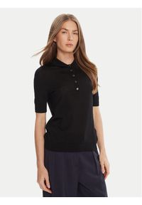 BOSS Sweter Fidenka 50545015 Czarny Regular Fit. Kolor: czarny. Materiał: wełna