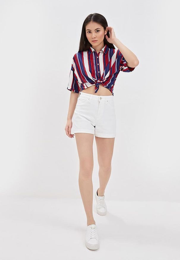 Lee - LEE CROPPED SHIRT BLUEPRINT L45BCELH 112110213. Długość rękawa: krótki rękaw. Długość: krótkie