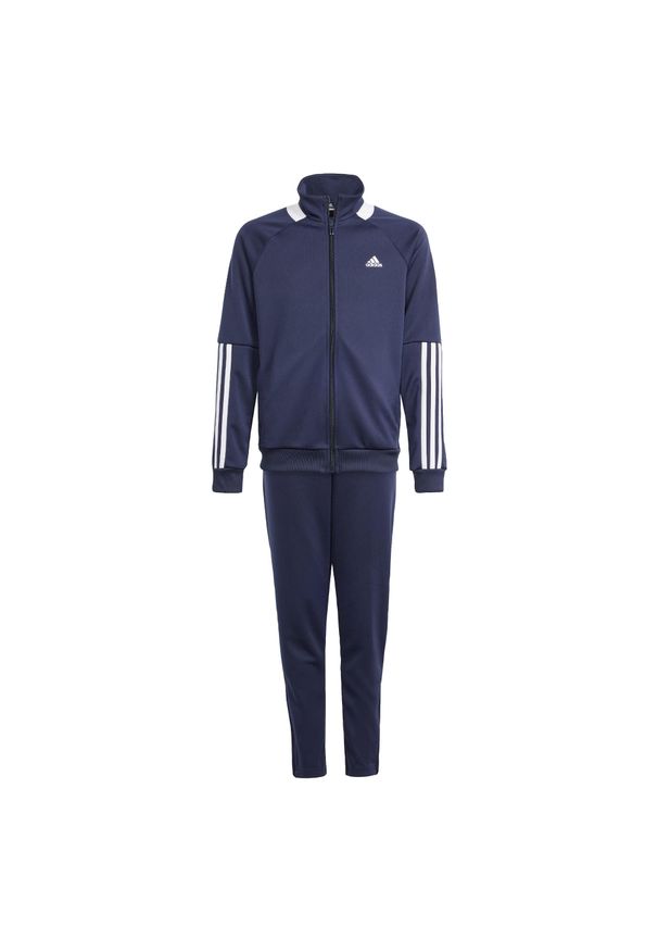 Adidas - Dres Sereno Kids. Kolor: biały, niebieski, wielokolorowy. Materiał: dresówka