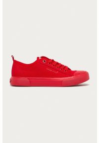 Cross Jeans Tenisówki damskie kolor czerwony. Nosek buta: okrągły. Zapięcie: sznurówki. Kolor: czerwony. Materiał: guma