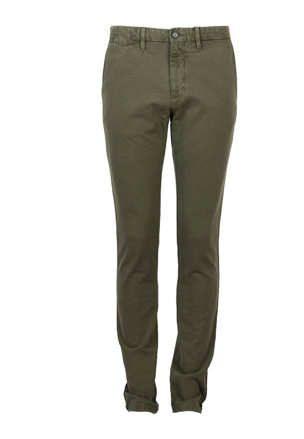 TOMMY HILFIGER - Tommy Hilfiger Spodnie "Bleecker Chino" | MW0MW04651321 | Bleecker Slim | Mężczyzna | Wojskowa Zieleń. Materiał: elastan, bawełna. Styl: militarny