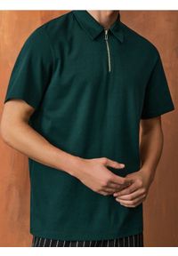 Sinsay - Koszulka polo - zielony. Typ kołnierza: polo. Kolor: zielony
