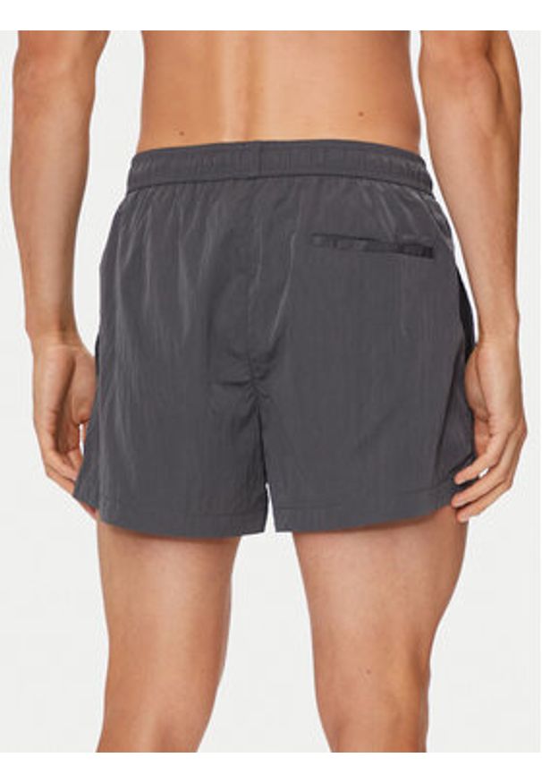Calvin Klein Swimwear Szorty kąpielowe KM0KM01048 Szary Regular Fit. Kolor: szary. Materiał: syntetyk