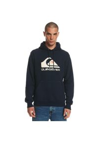 Quiksilver - Bluza z kapturem dla Mężczyzn BIG LOGO. Typ kołnierza: kaptur. Kolor: pomarańczowy. Materiał: bawełna, poliester, materiał. Wzór: nadruk #1