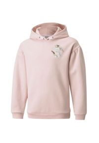 Puma - Bluza Z Kapturem Alpha Dla Dzieci. Typ kołnierza: kaptur. Kolor: różowy