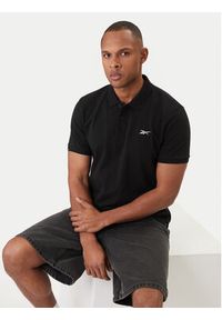 Reebok Polo Breen RK25562CCM Czarny Regular Fit. Typ kołnierza: polo. Kolor: czarny. Materiał: bawełna #2