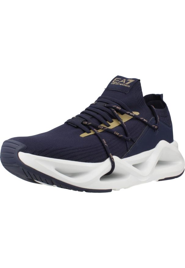 EA7 - Kapcie EMPORIO ARMANI X8X087 XK227 Niebieski. Kolor: niebieski. Materiał: tkanina. Sport: turystyka piesza