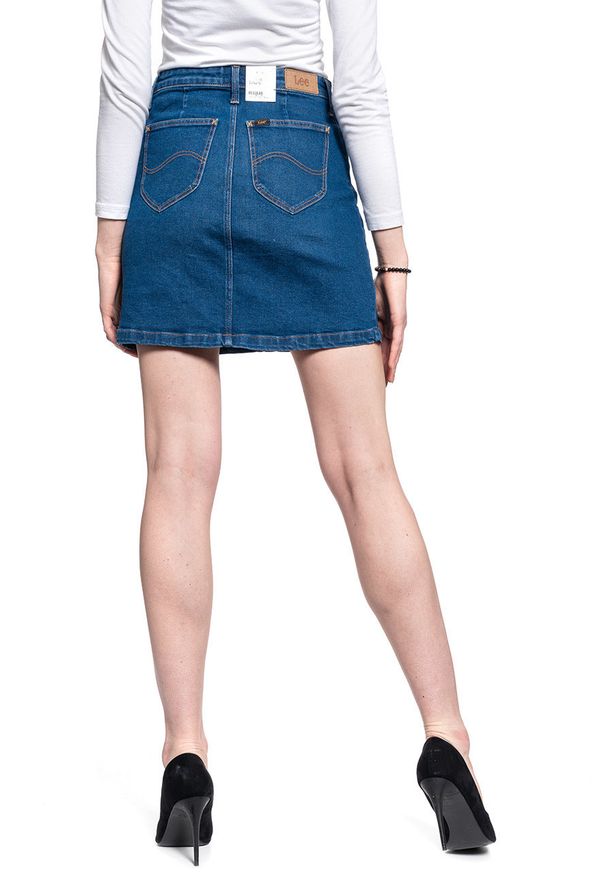 Lee - LEE A LINE ZIP SKIRT DAMSKA SPÓDNICA JEANSOWA L38FLTYM 112108157. Materiał: jeans
