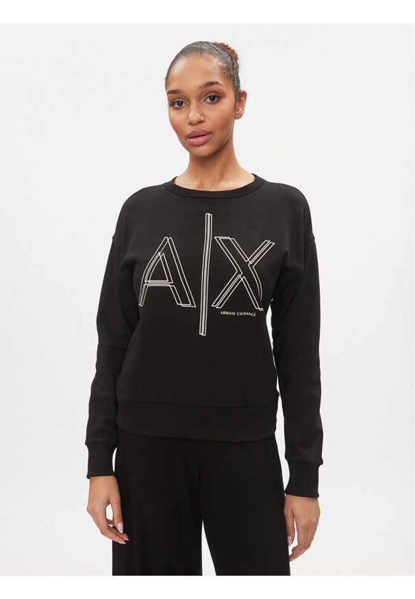 Armani Exchange Bluza 3DYM11 YJEBZ 1200 Czarny Regular Fit. Kolor: czarny. Materiał: bawełna