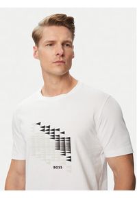 BOSS T-Shirt Network Flag 50566853 Biały Regular Fit. Kolor: biały. Materiał: bawełna #5