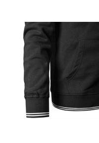 Rozpinana Bluza Męska z Kapturem - Pako Jeans - Czarna. Typ kołnierza: kaptur. Kolor: czarny. Materiał: poliester, bawełna. Styl: klasyczny #5