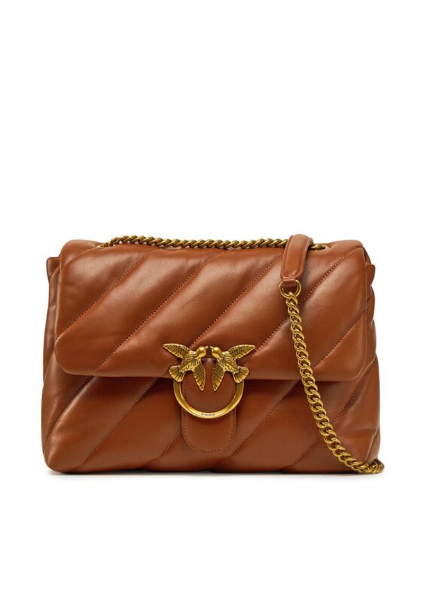 Pinko - PINKO Torebka Love Puff Big Cl AI 23-24 PLTT 100037 A0F2 Brązowy. Kolor: brązowy. Materiał: skórzane