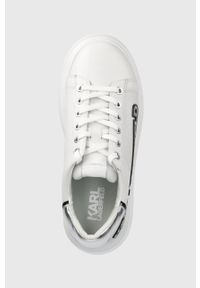 Karl Lagerfeld buty skórzane ANAKAPRI KL63522.01S kolor biały. Zapięcie: sznurówki. Kolor: biały. Materiał: skóra. Obcas: na platformie #5