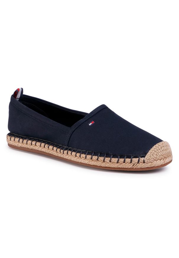 TOMMY HILFIGER - Espadryle Tommy Hilfiger Basic Tommy Flat Espadrille FW0FW04827 Desert Sky DW5. Kolor: niebieski. Materiał: materiał