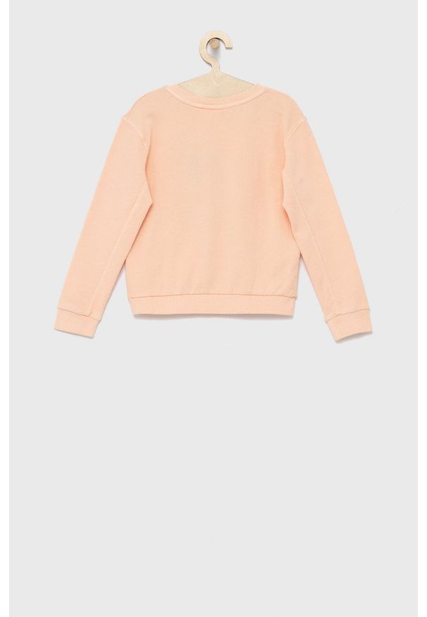 Roxy bluza dziecięca kolor pomarańczowy. Okazja: na co dzień. Kolor: pomarańczowy. Wzór: nadruk. Styl: casual