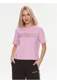 Guess T-Shirt Kiara V4GI18 I3Z14 Kolorowy Boxy Fit. Materiał: bawełna. Wzór: kolorowy