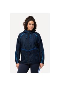ULLA POPKEN - Damskie Kurtka funkcyjna hydrofobowa 2-kierunkowy zamek błyskawiczny. Kolekcja: plus size. Kolor: niebieski. Materiał: poliester, materiał. Sport: turystyka piesza #1