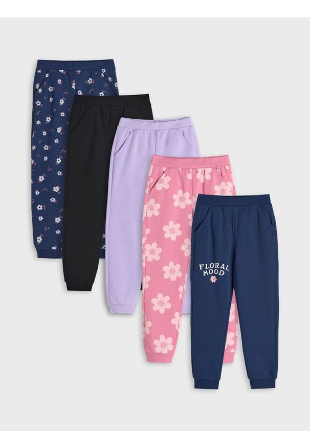 Sinsay - Spodnie dresowe 5 pack - wielobarwny. Materiał: dresówka. Długość: długie