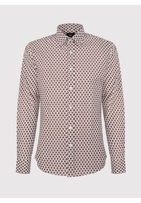 Pako Lorente - PAKO LORENTE – Casualowa koszula męska w brązowy wzór. Okazja: na co dzień. Typ kołnierza: button down. Kolor: brązowy. Materiał: bawełna, elastan. Styl: casual #4