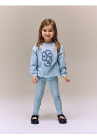 Reserved - Bawełniany komplet z aplikacją - jasnoniebieski. Kolor: niebieski. Materiał: bawełna. Wzór: aplikacja #1